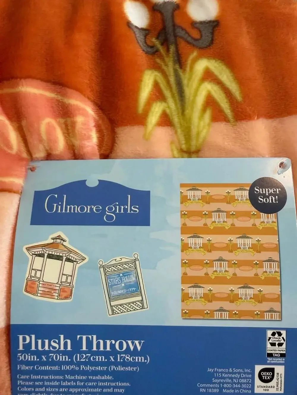 Gilmore Girls Hollow Autumn Festival Gazebo Plush Throw Blanket 50in x 70in